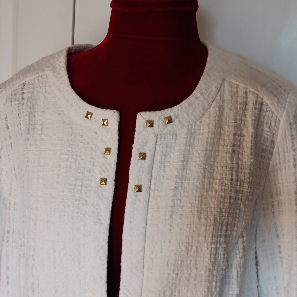 Kate Rosy Crop Off White Blazer, Sz. Lg. 5/$50 - Picture 3 of 5